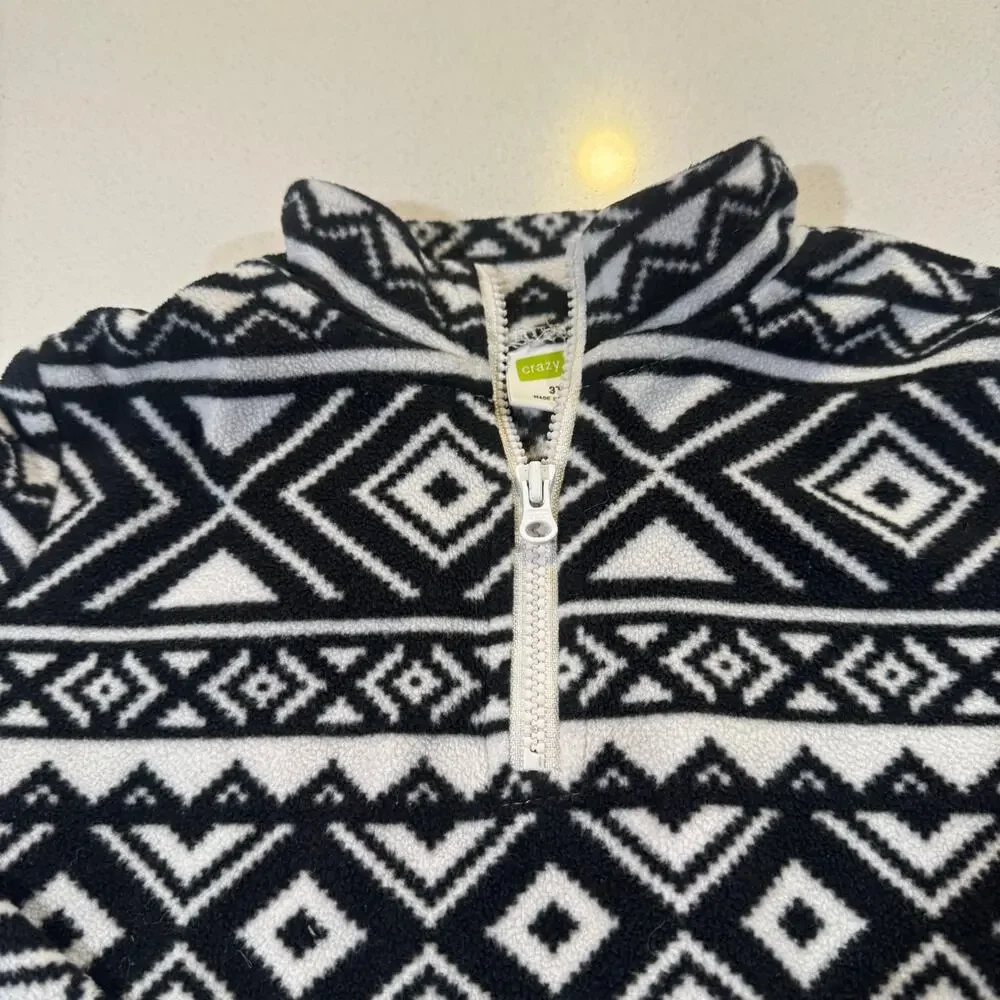 Crazy 8 Toddler Girl 3T Black & White Design Pullover Sweater - Picture 5 of 5